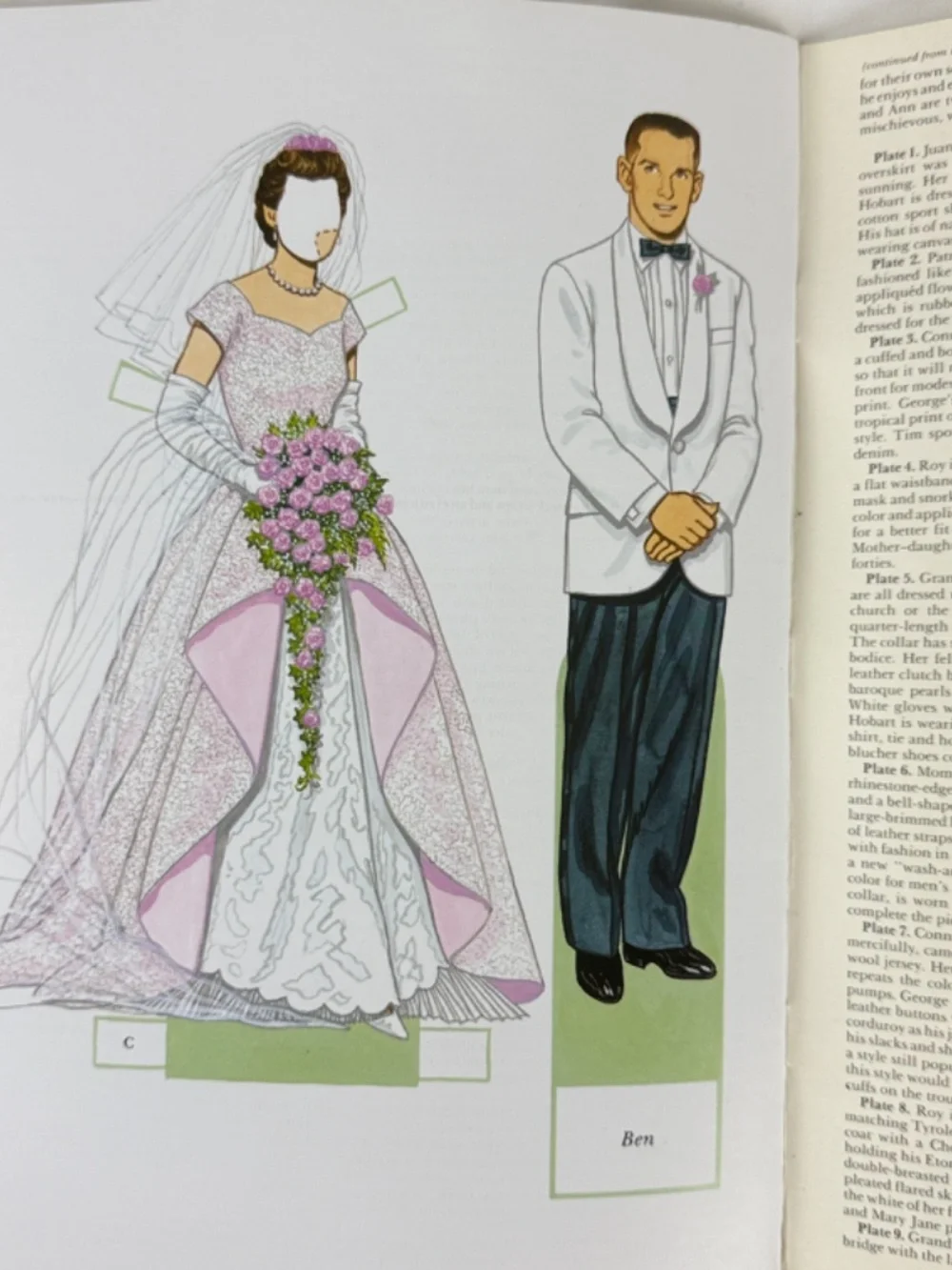 Paper Doll Book 1994 American Family of the 1950s by Tom Tierney Dover Publish
